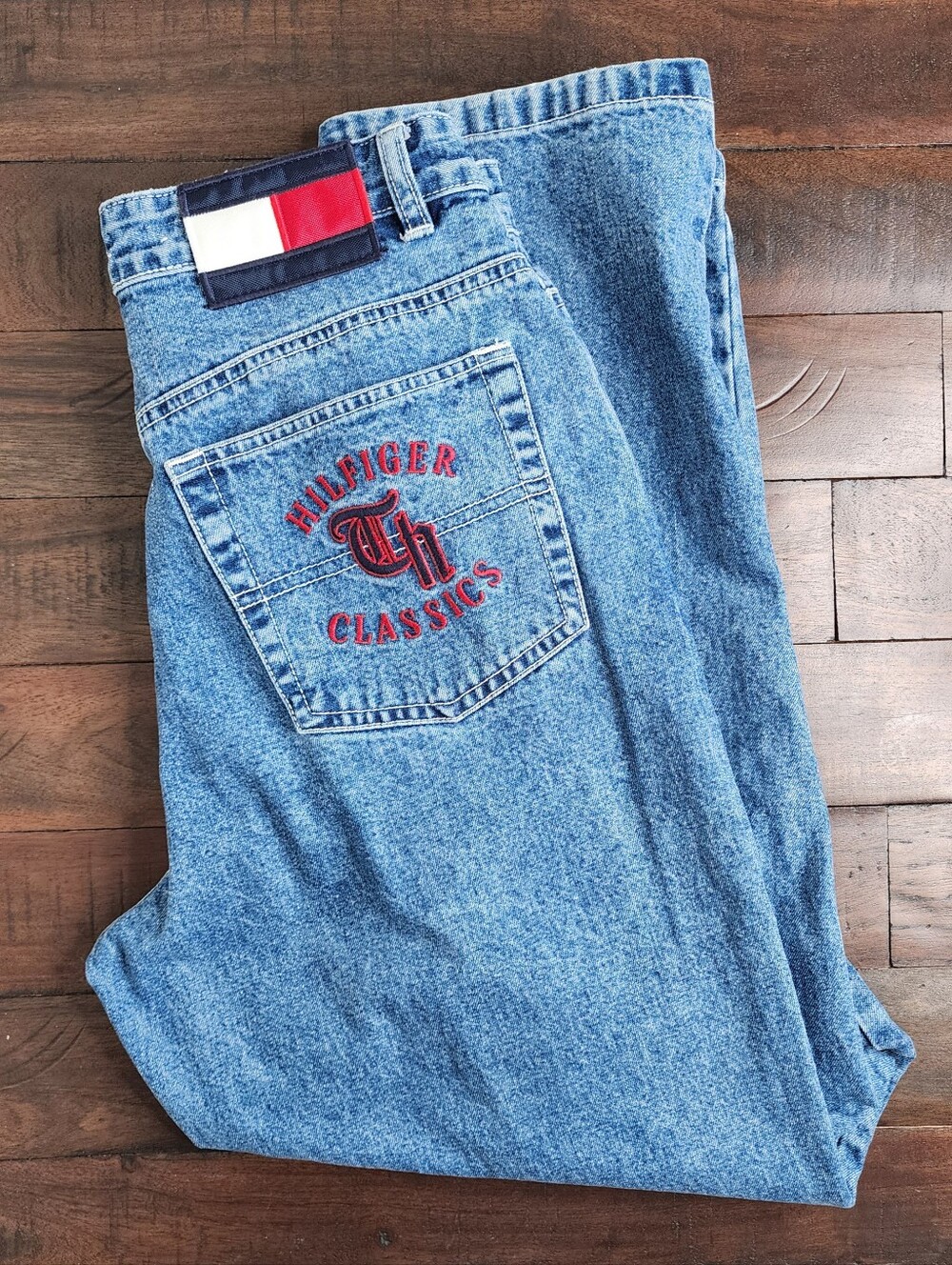 Vtg. Tommy Hilfiger Women's 90's Straight Leg Denim Blue Jeans Sz 8 Streetwear